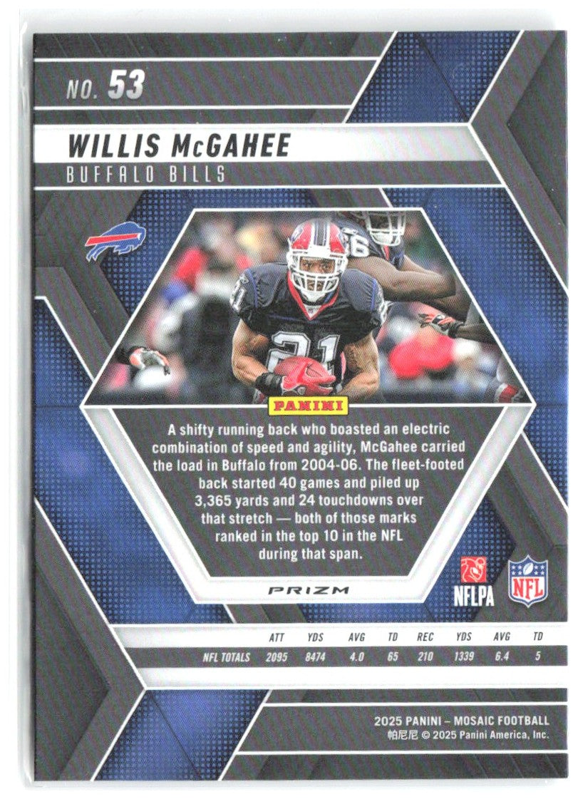 Willis McGahee Panini Mosaic - Mosaic 53 2025 Buffalo Bills