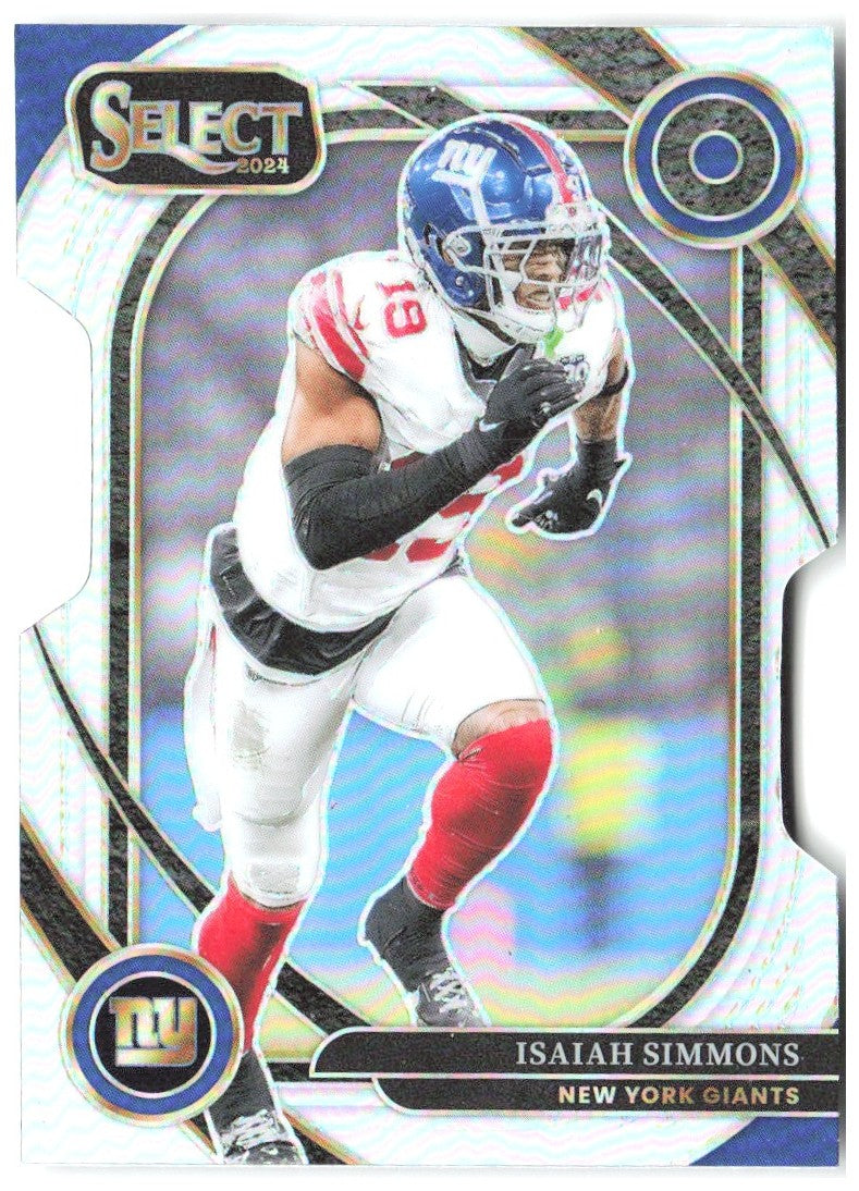 Isaiah Simmons Panini Select - Silver Prizm Die Cut 261 2024 New York Giants