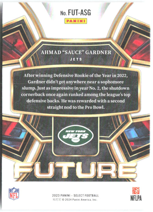 Ahmad "Sauce" Gardner Panini Select - Future FUT-ASG 2023 New York Jets