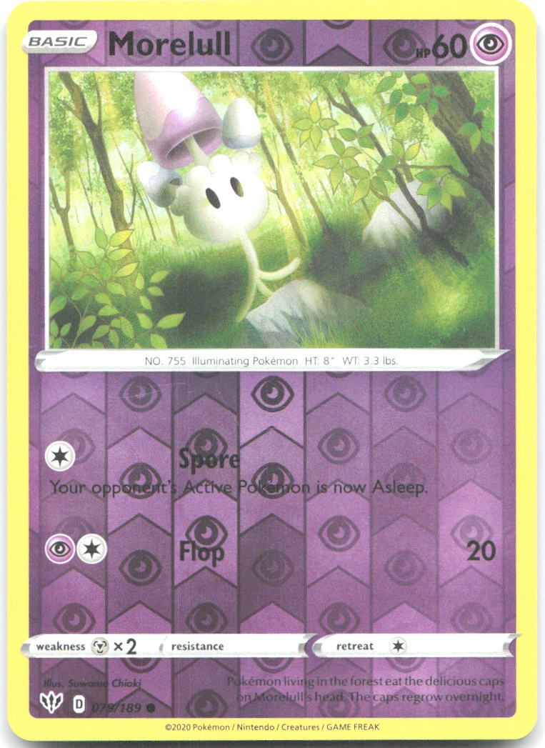 Morelull Reverse Holo Common SWSH03 Darkness Ablaze 079/189 NM Suwama Chiaki