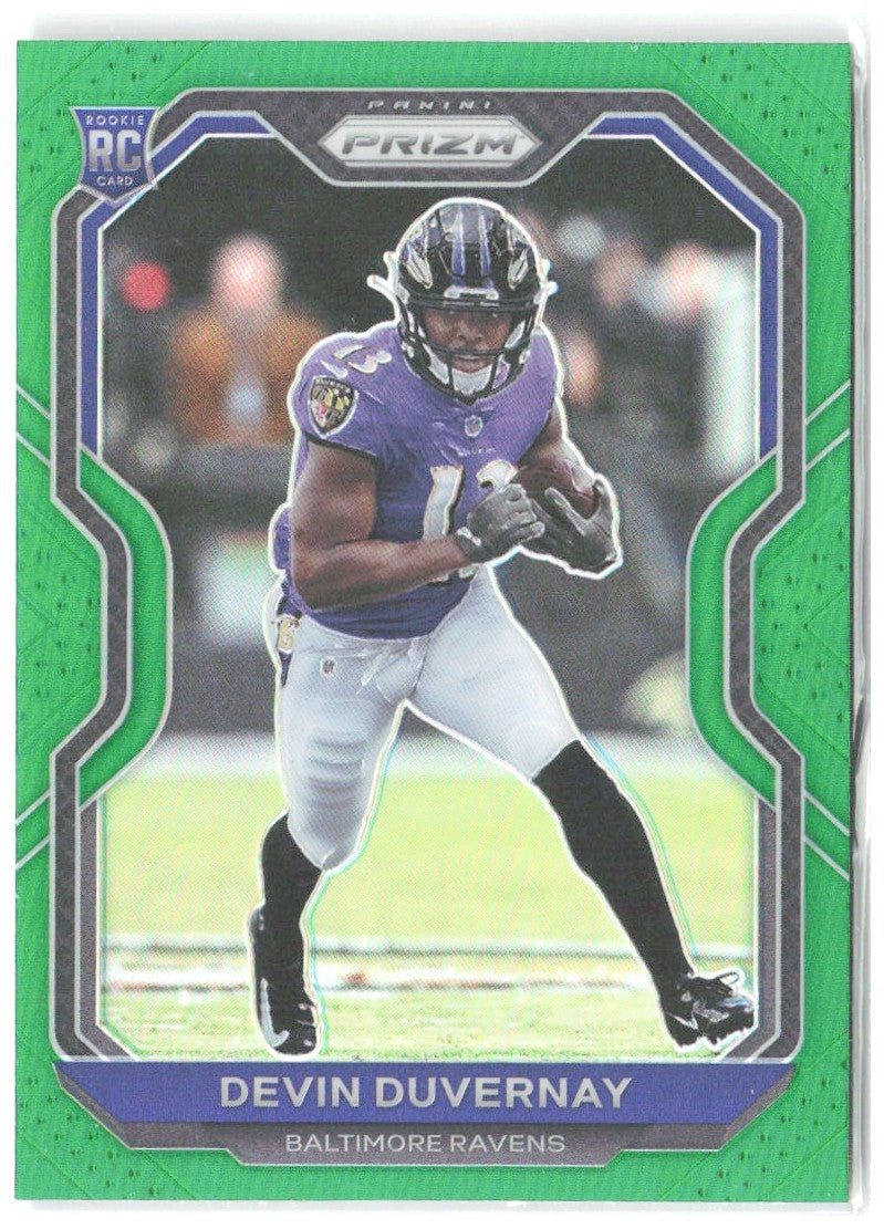 Devin Duvernay Panini Prizm - Prizm Green 380 2020 Baltimore Ravens