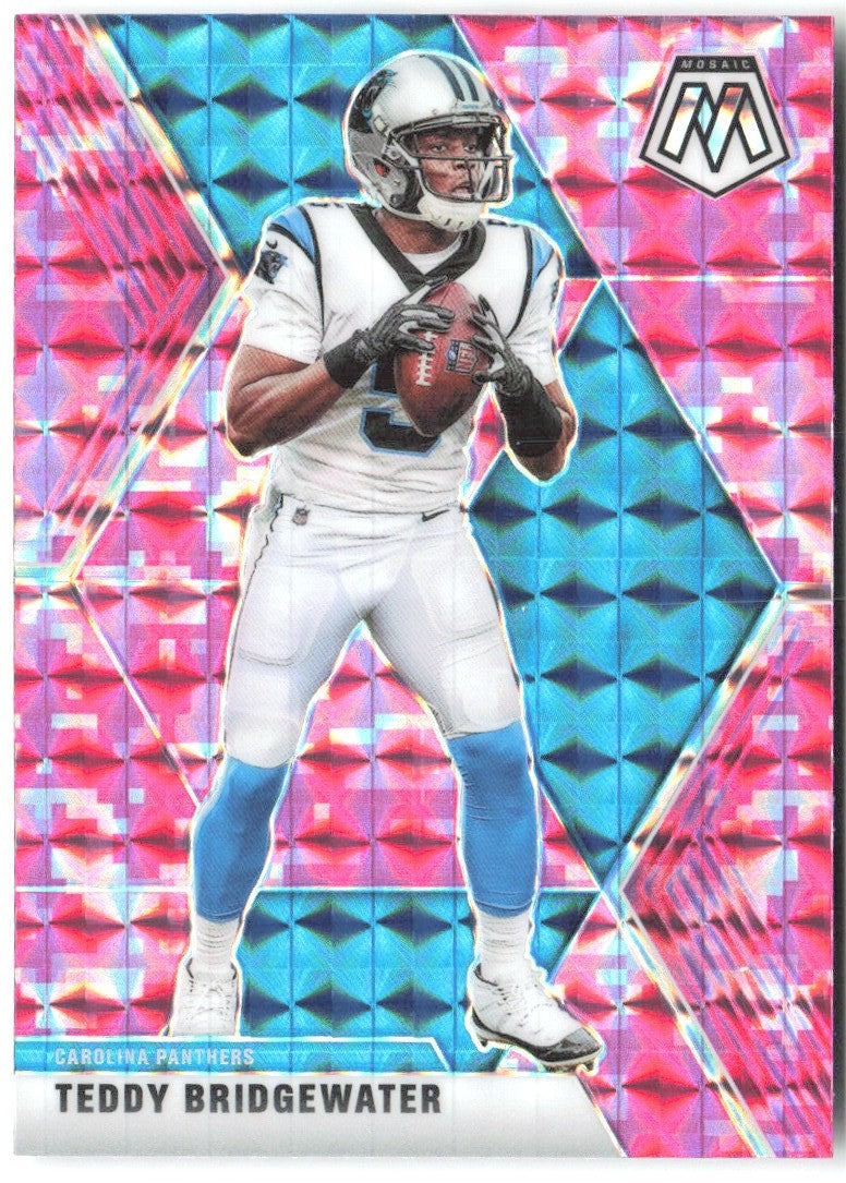 Teddy Bridgewater Panini Mosaic - Prizm Camo Pink 38 2020 Carolina Panthers