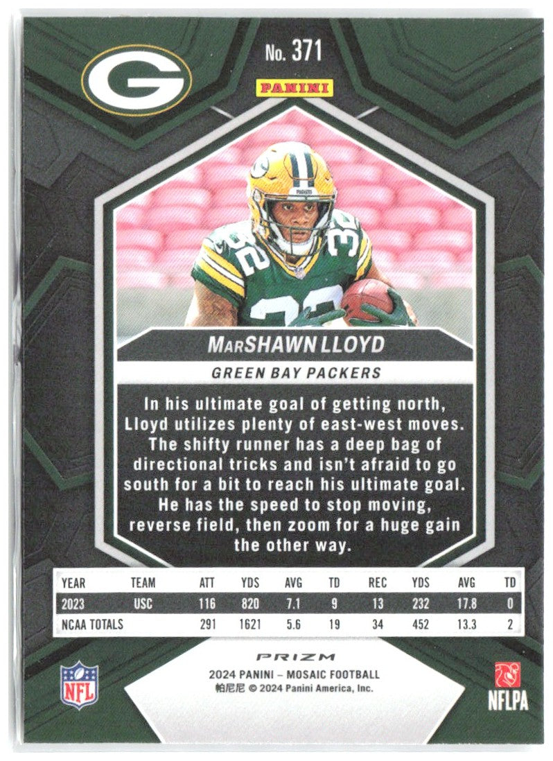 MarShawn Lloyd Panini Mosaic - Mosaic 371 2024 Green Bay Packers