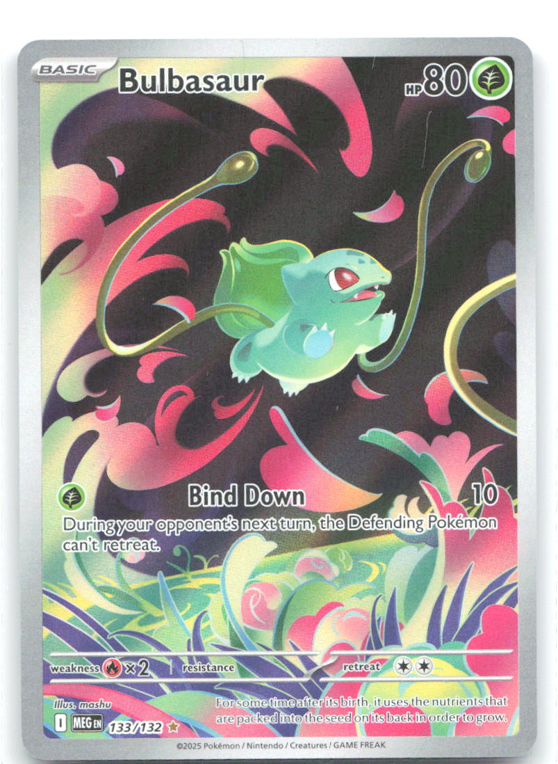 Bulbasaur Holo Illustration Rare ME01: Mega Evolution 133/132 NM mashu