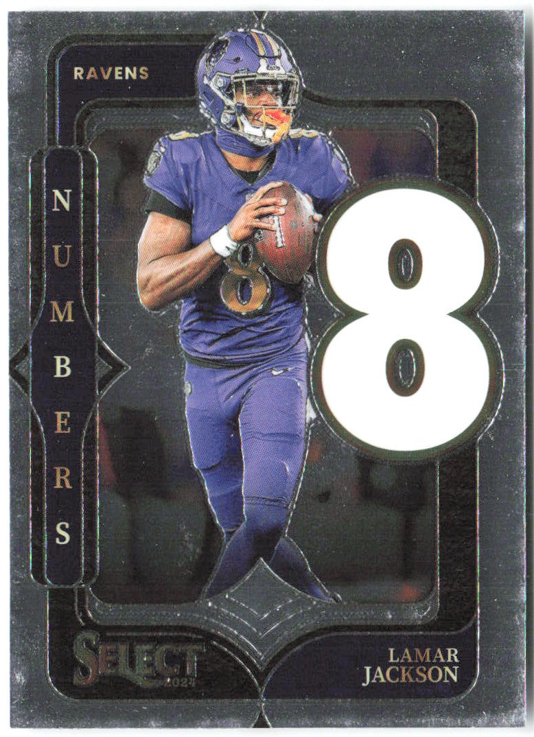 Lamar Jackson Panini Select - Select Numbers 11 2024 Baltimore Ravens