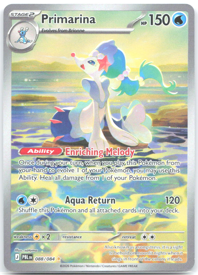 Primarina Holo Illustration Rare ME05: Pitch Black 088/084 NM satoma