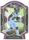 La'Mical Perine Panini Select - Purple Prizm Die Cut 80 2020 New York Jets