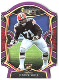 Jedrick Wills Panini Select - Purple Prizm Die Cut 90 2020 Cleveland Browns