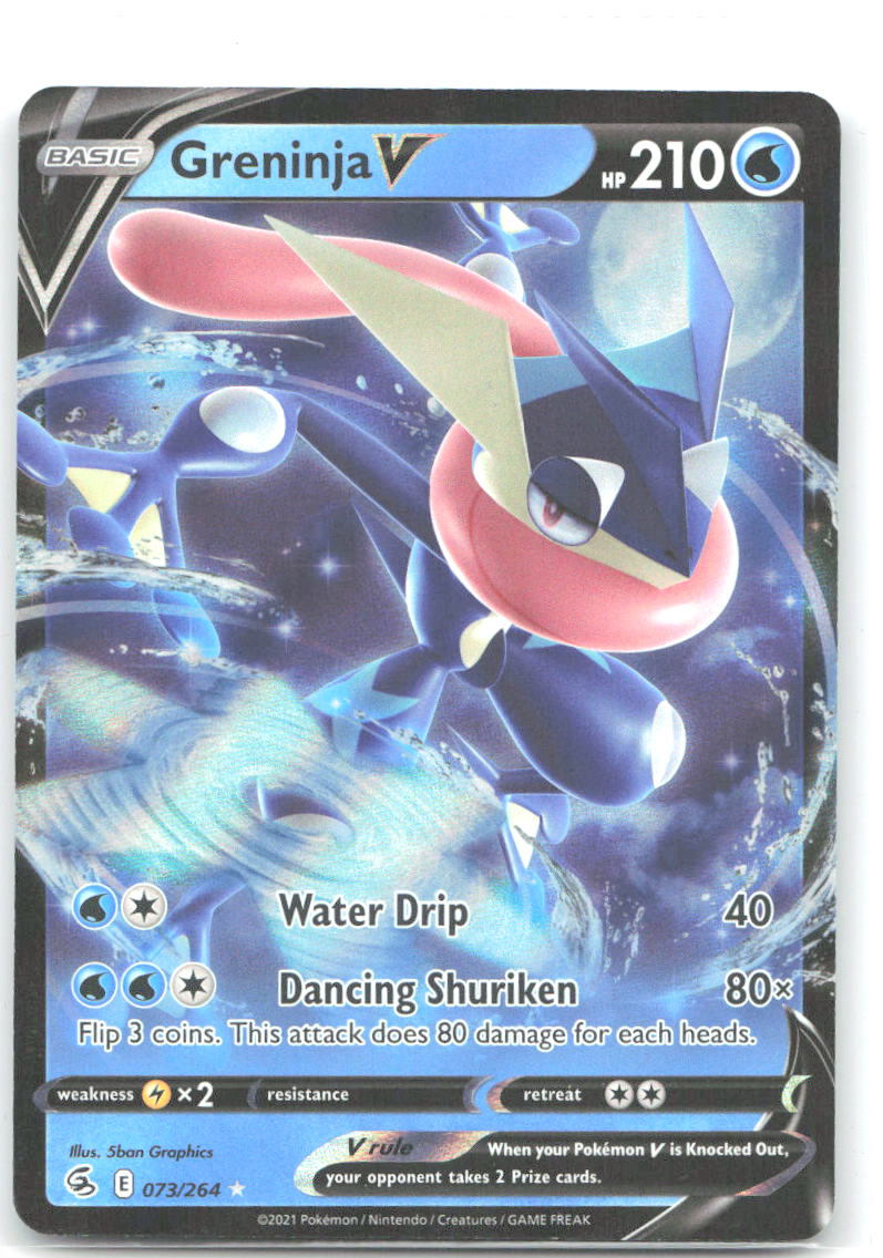 Greninja V Holo Ultra Rare SWSH08 Fusion Strike 073/264 NM 5ban Graphics