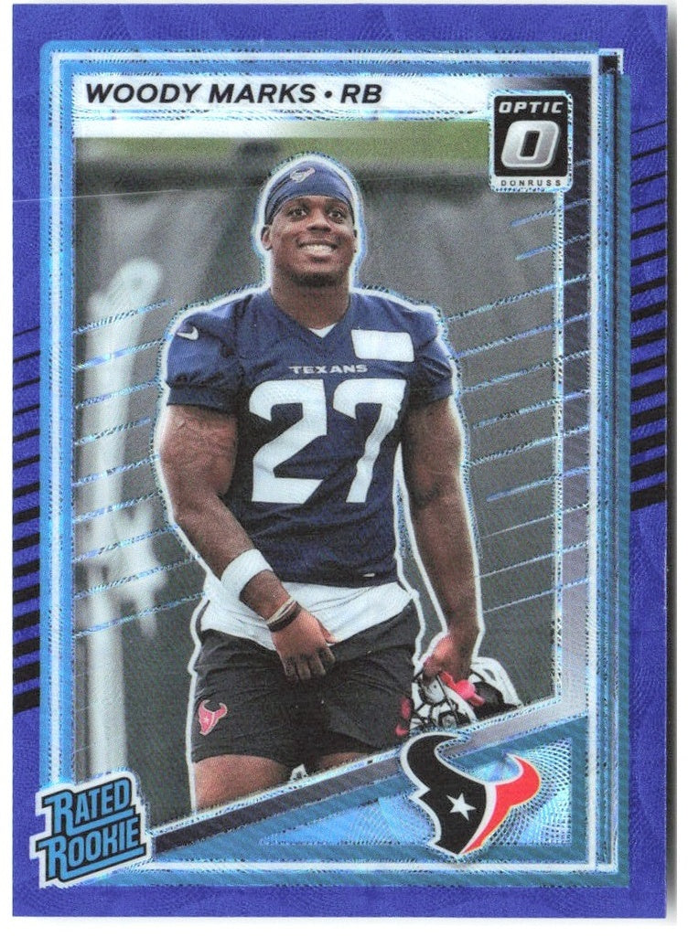 Woody Marks Donruss - Optic Rated Rookies Blue Scope 377 2025 Houston Texans