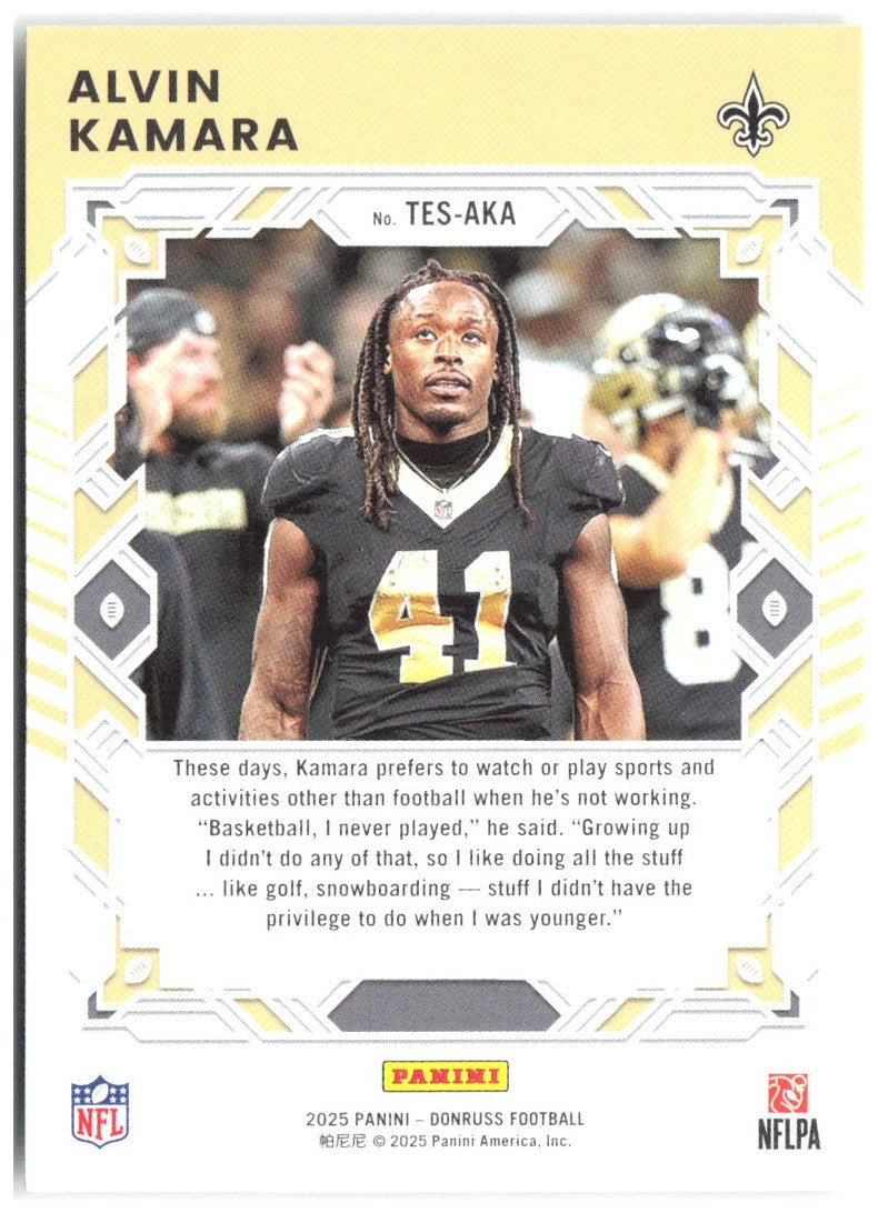 Alvin Kamara Donruss - The Elite Series TES-AKA 2025 New Orleans Saints