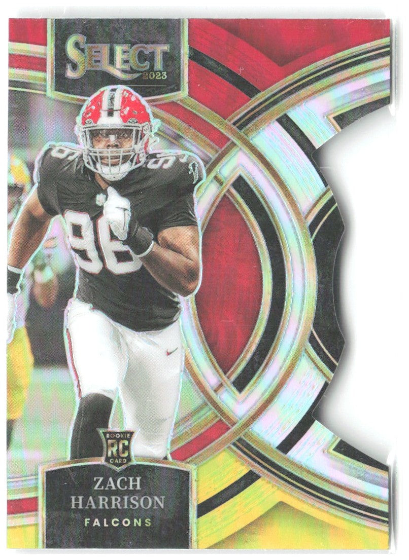 Zach Harrison Select - Red and Yellow Prizms Die Cuts 120 2023 Atlanta Falcons