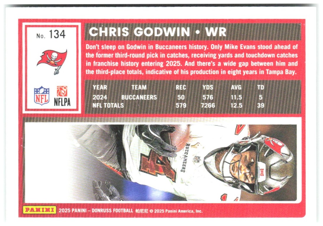 Chris Godwin Donruss - Press Proofs Green 134 2025 Tampa Bay Buccaneers