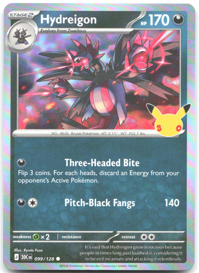 Hydreigon Holo Common ME 30th Celebration 099/128 NM Ryuta Fuse