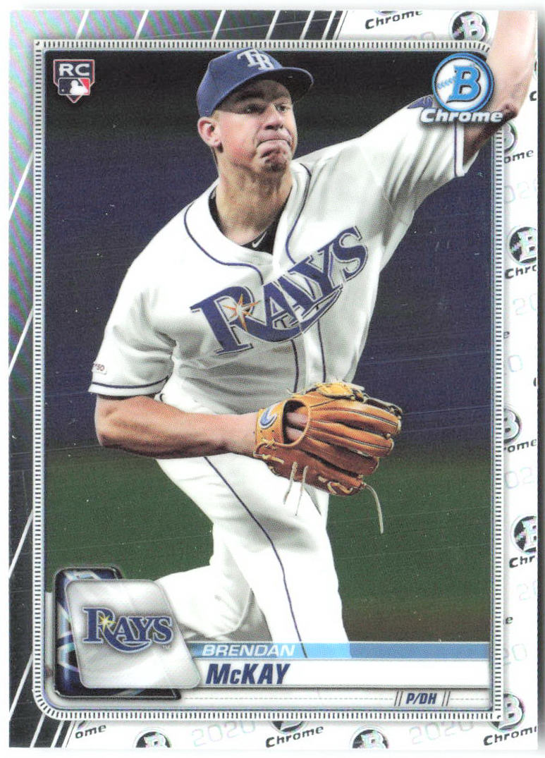 Brendan McKay Bowman Chrome 80 2020 Tampa Bay Rays RC