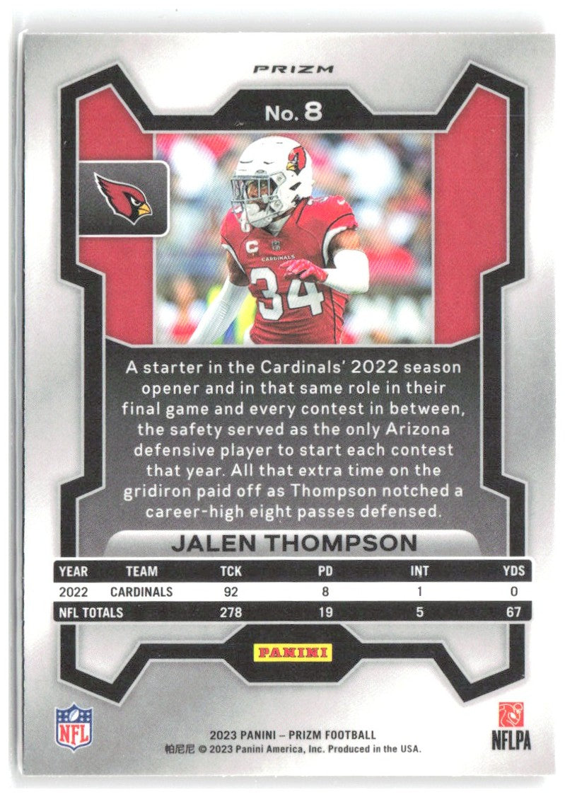 Jalen Thompson Panini Prizm - Disco 8 2023 Arizona Cardinals