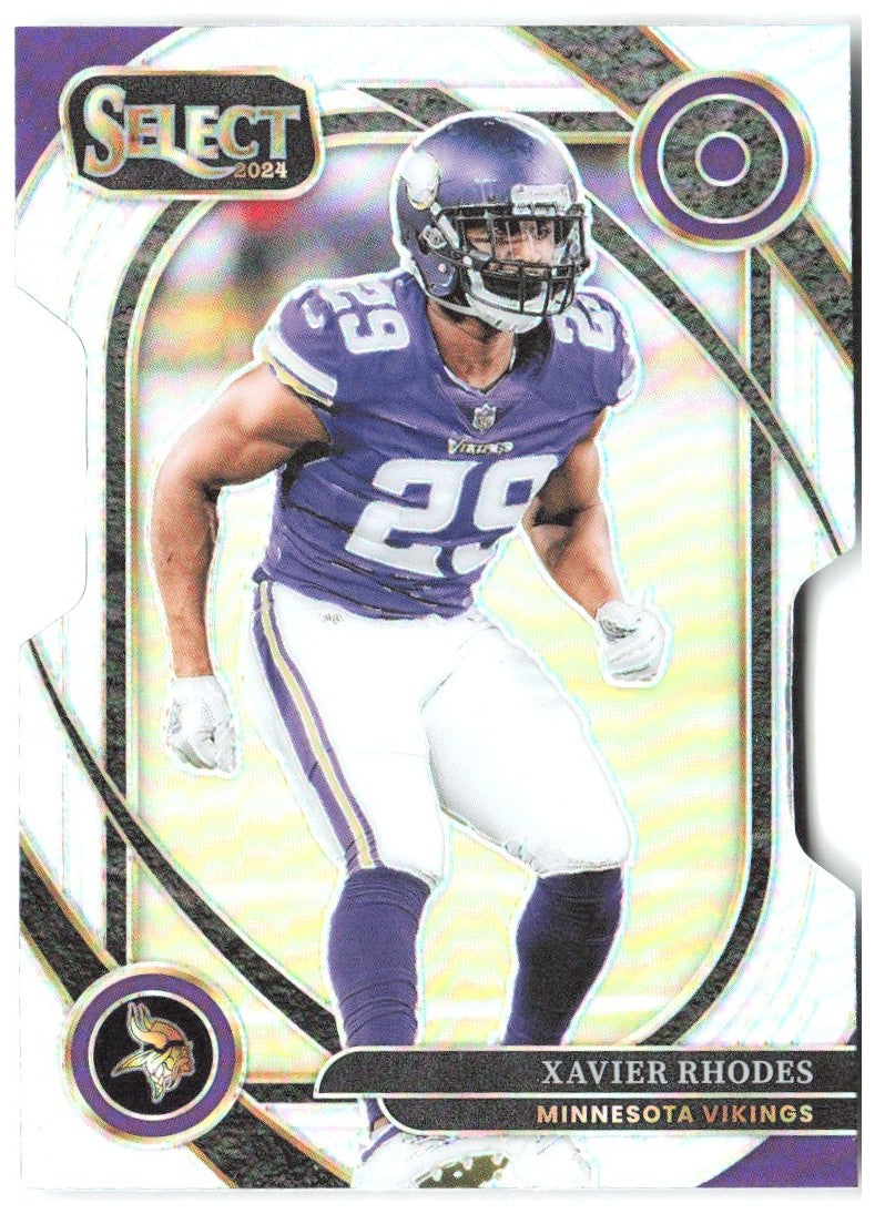 Xavier Rhodes Panini Select - Silver Prizm Die Cut 201 2024 Minnesota Vikings