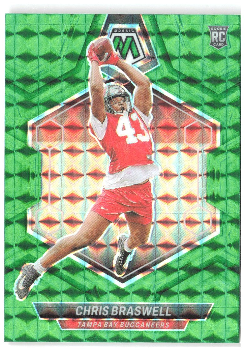 Chris Braswell Panini Mosaic - Mosaic Green 354 2024 Tampa Bay Buccaneers