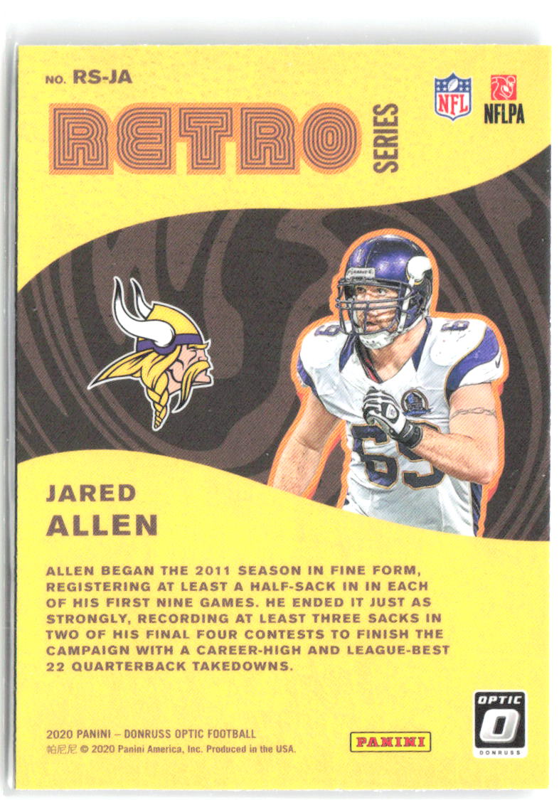 Jared Allen Donruss Optic - Retro Series RS-JA 2020 Minnesota Vikings