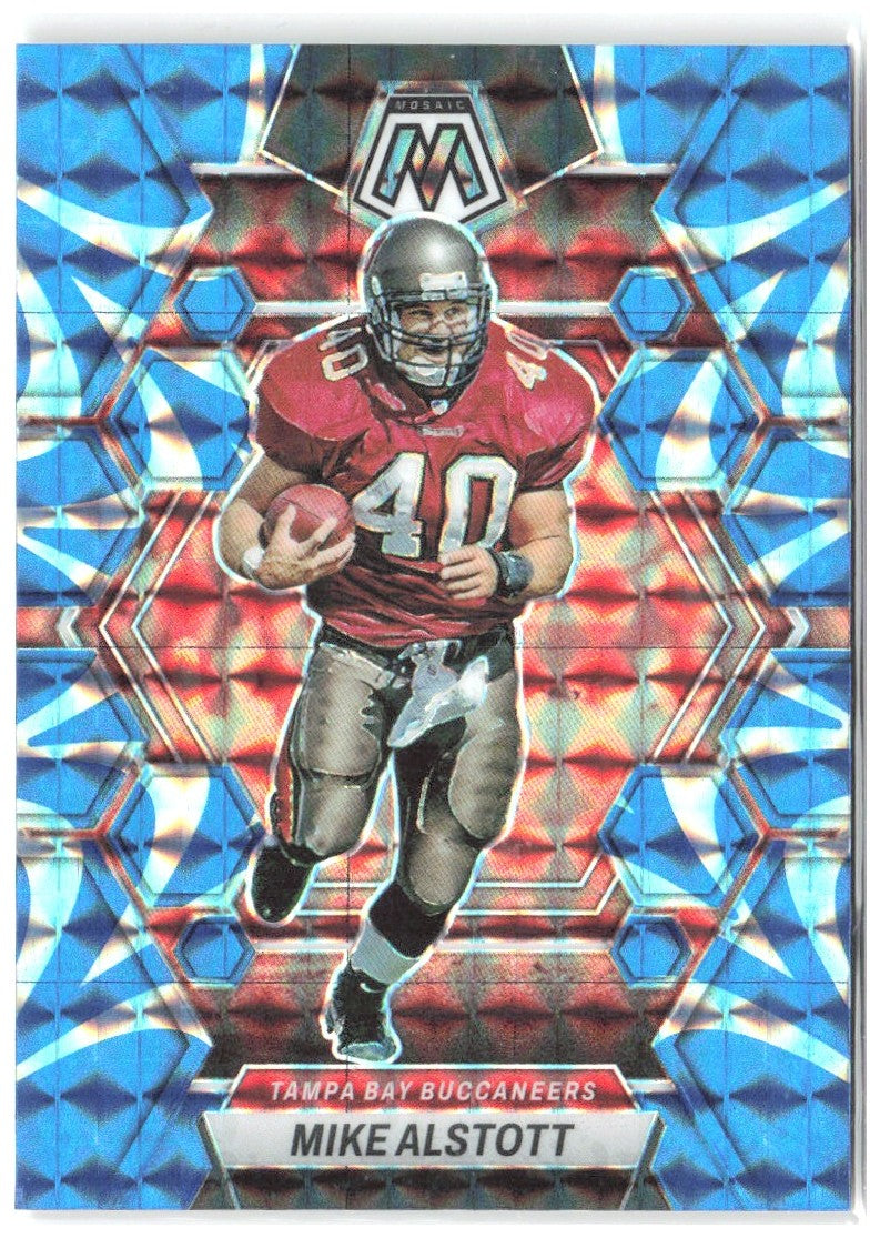 Mike Alstott Panini Mosaic - Reactive Blue Mosaic 233 2023 Tampa Bay Buccaneers