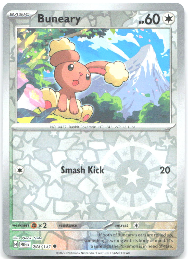 Buneary Reverse Holo Common SV: Prismatic Evolutions 083/131 NM Naoki Saito