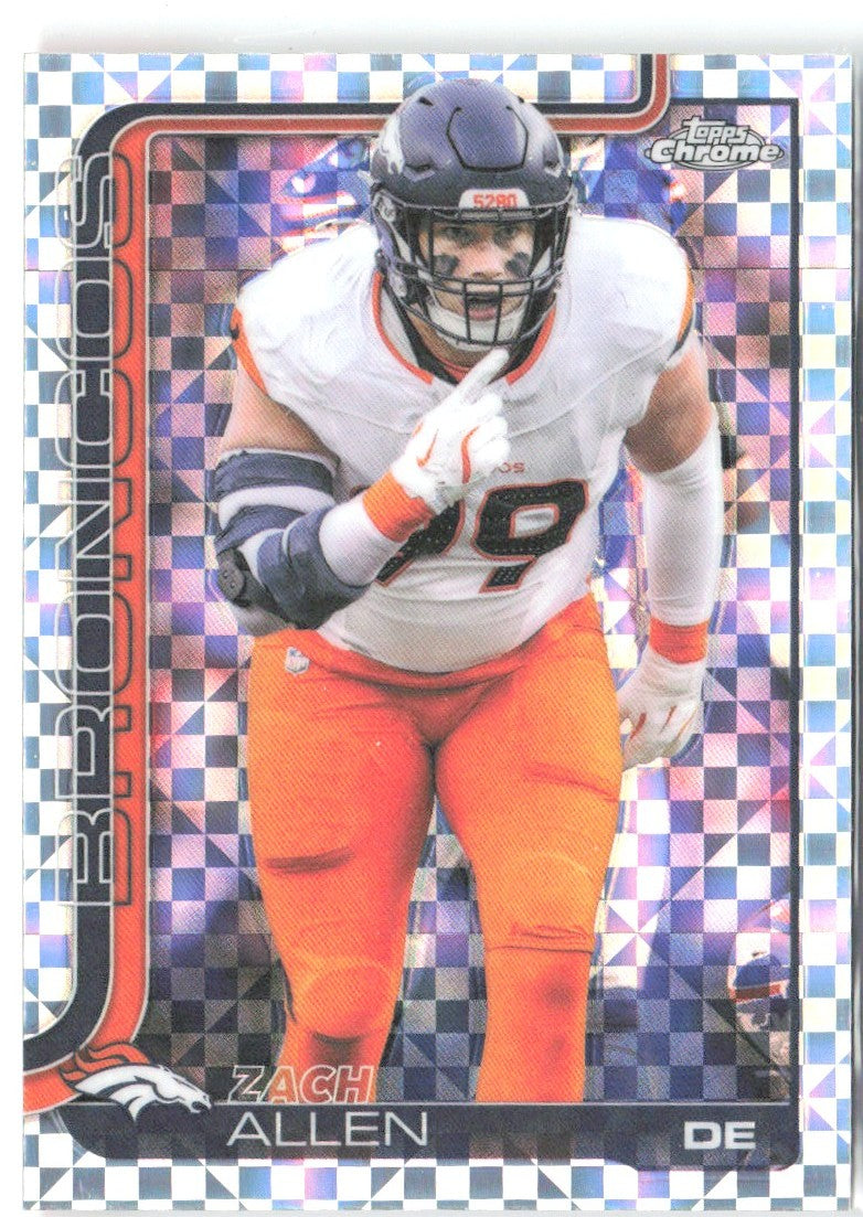Zach Allen Topps Chrome - X-Fractor 95 2025 Denver Broncos