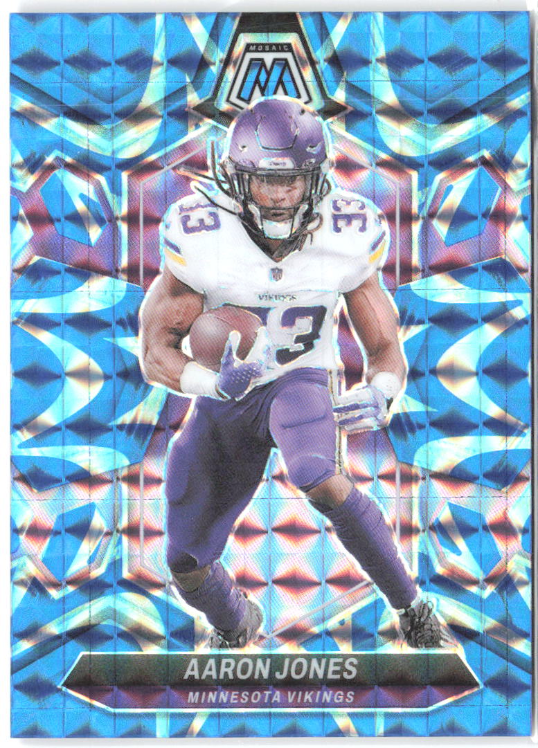 Aaron Jones Panini Mosaic - Mosaic Reactive Blue 142 2024 Minnesota Vikings