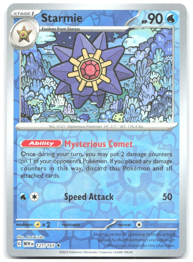 Starmie Reverse Holo Rare SV Scarlet & Violet 151 121/165 NM Arai Kiriko