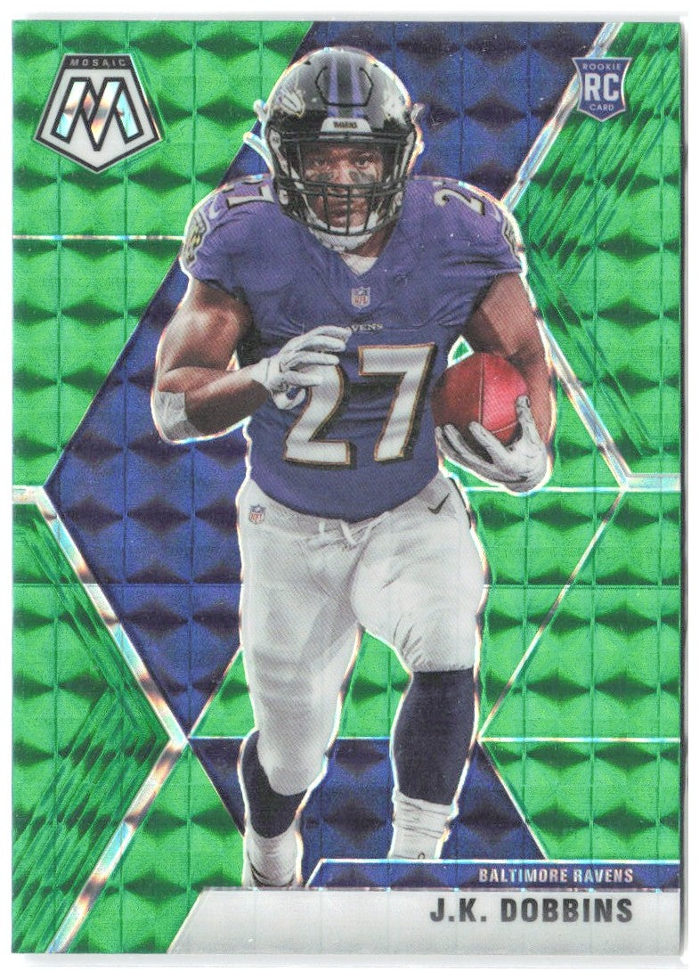 J.K. Dobbins Panini Mosaic - Prizm Green 223 2020 Baltimore Ravens