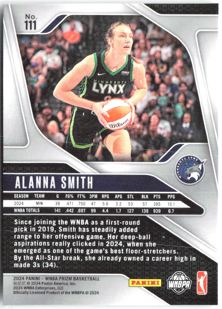Alanna Smith Panini Prizm WNBA 111 2024 Minnesota Lynx