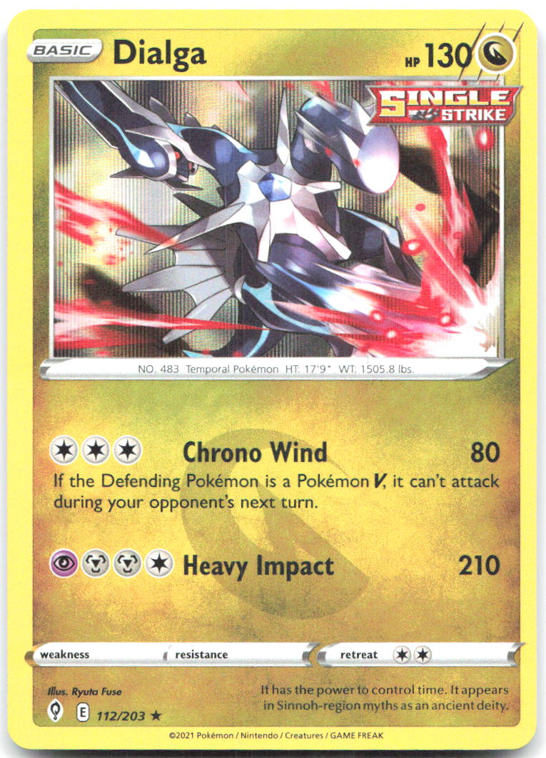 Dialga Holo Rare SWSH07: Evolving Skies 112/203 NM Ryuta Fuse