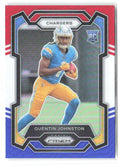 Quentin Johnston Panini Prizm - Red White and Blue 353 2023 Los Angeles Chargers