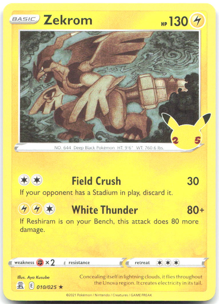 Zekrom Holo Rare Celebrations 010/025 NM Aya Kusube