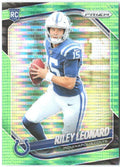 Riley Leonard Panini Prizm - Neon Green Pulsar 342 2025 Indianapolis Colts