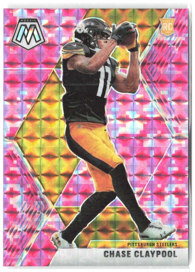 Chase Claypool Panini Mosaic - Prizm Camo Pink 220 2020 Pittsburgh Steelers