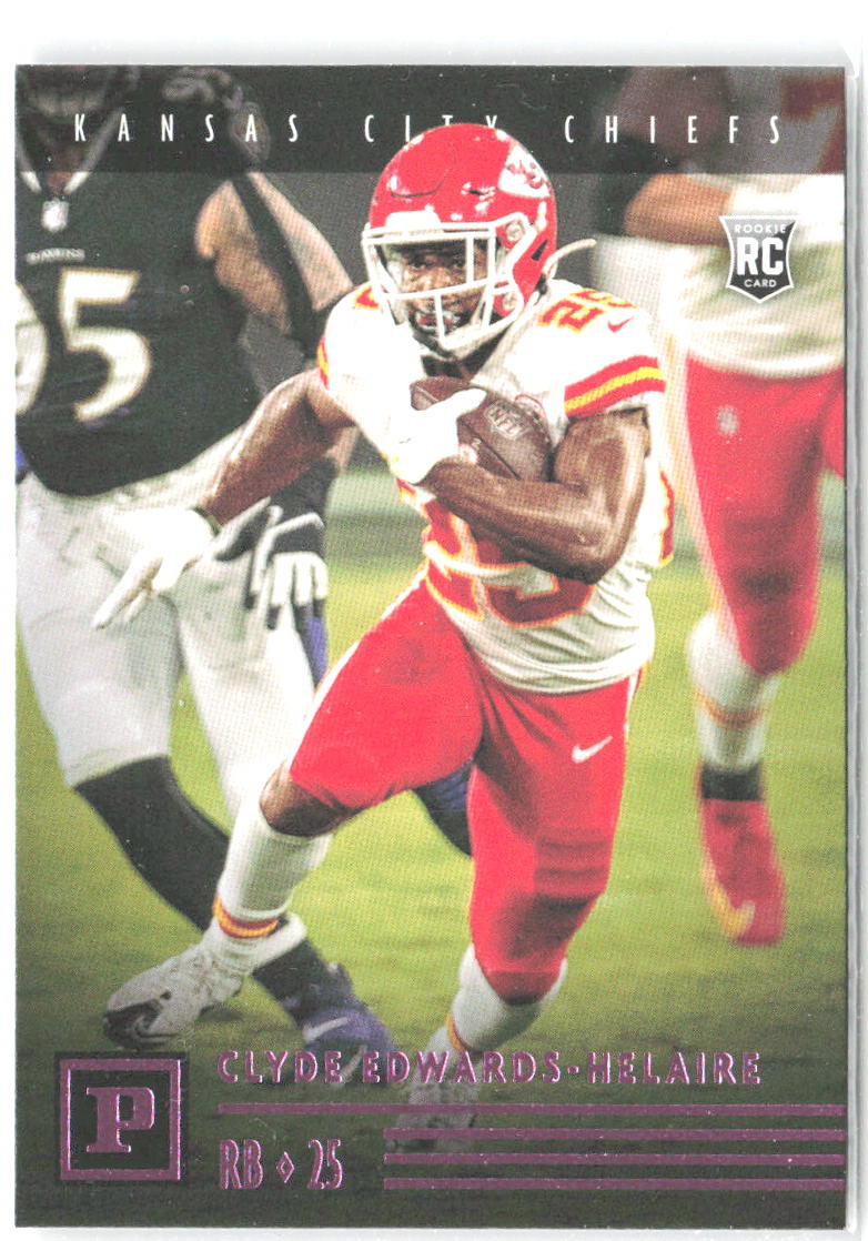 Clyde Edwards-Helaire Panini Chronicles Panini Pink PA-8 2020 Kansas City Chiefs