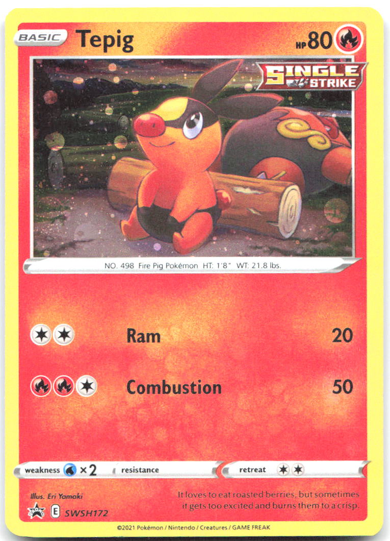 Tepig Holo Promo SWSH Sword & Shield Promo Cards SWSH172 NM Eri Yamaki
