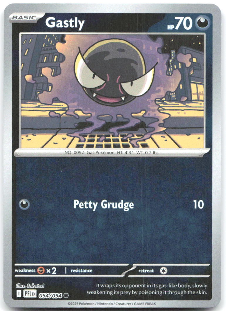 Gastly Reverse Holo Common ME Ascended Heroes 123/217 NM Saboteri