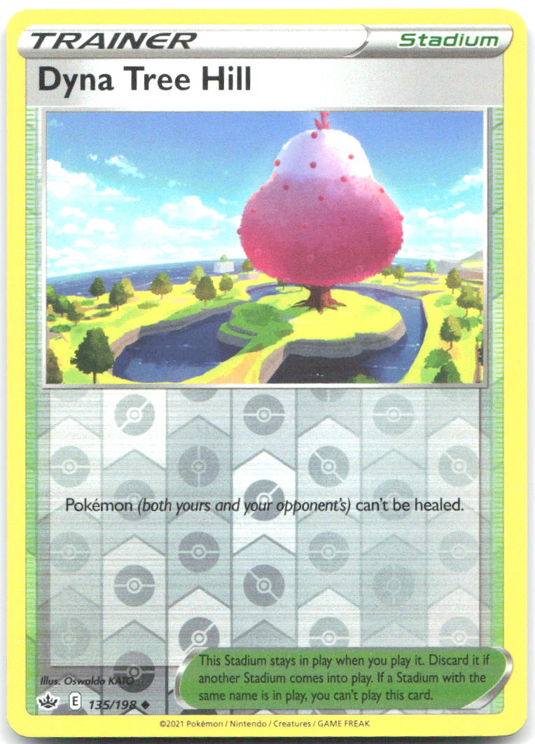 Dyna Tree Hill Reverse Holo SWSH06 Chilling Reign 135/198 NM Oswaldo KATO