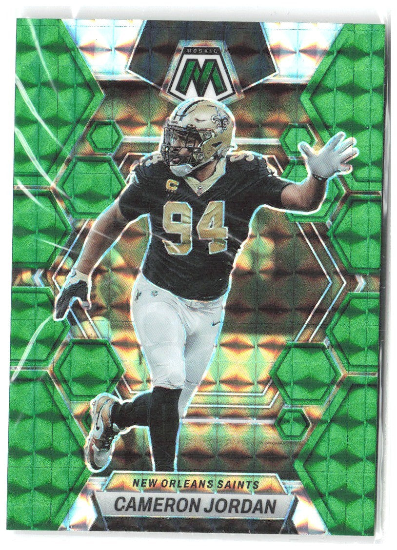Cameron Jordan Panini Mosaic - Green Mosaic 172 2023 New Orleans Saints