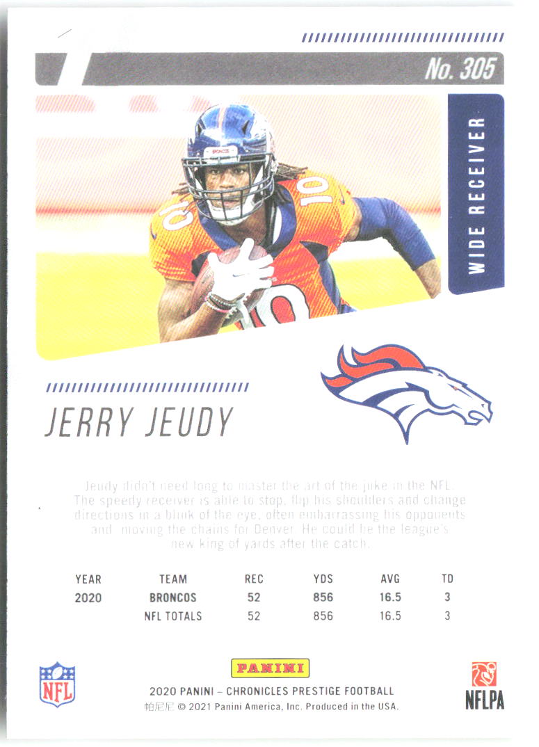 Jerry Jeudy Panini Chronicles - Prestige Rookies Update 305 2020 Denver Broncos