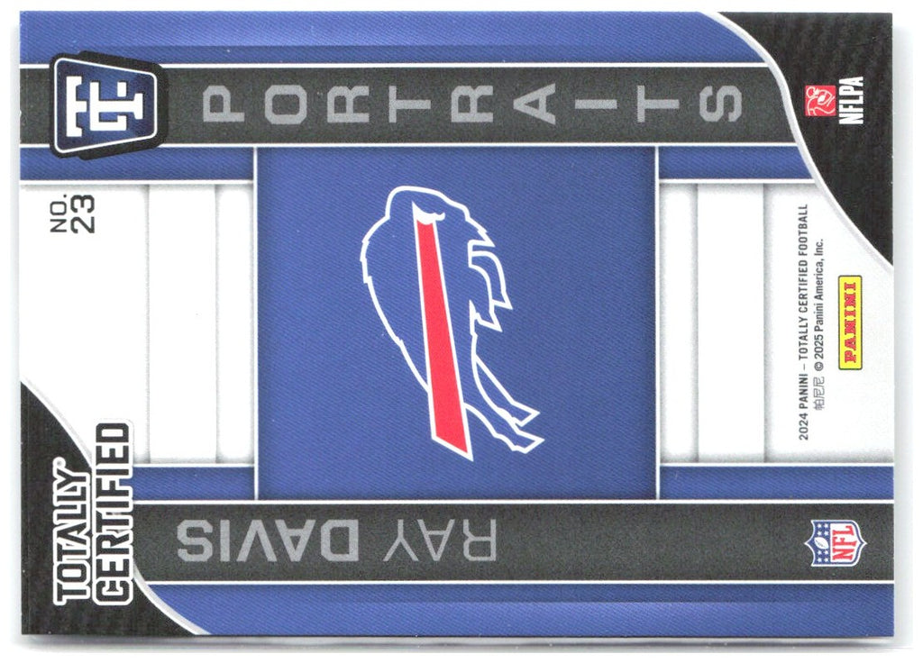Ray Davis Panini Totally Certified - Portraits 23 2024 Buffalo Bills