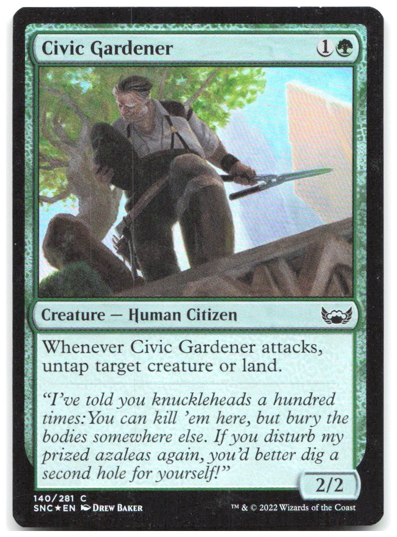 Civic Gardener Foil C Streets of New Capenna 140 NM Drew Baker
