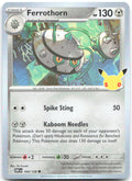 Ferrothorn Holo Common ME 30th Celebration 104/128 NM Po Suzuki