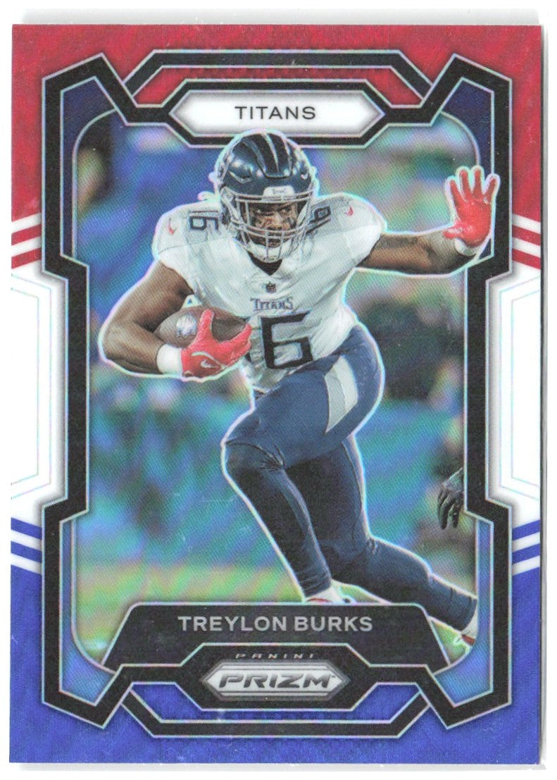 Treylon Burks Panini Prizm - Red White and Blue 291 2023 Tennessee Titans