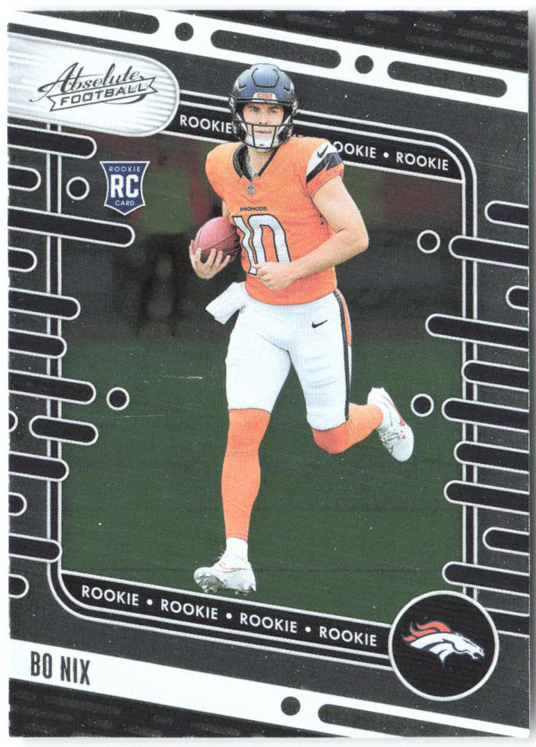 Bo Nix Panini Absolute - Black 112 2024 Denver Broncos
