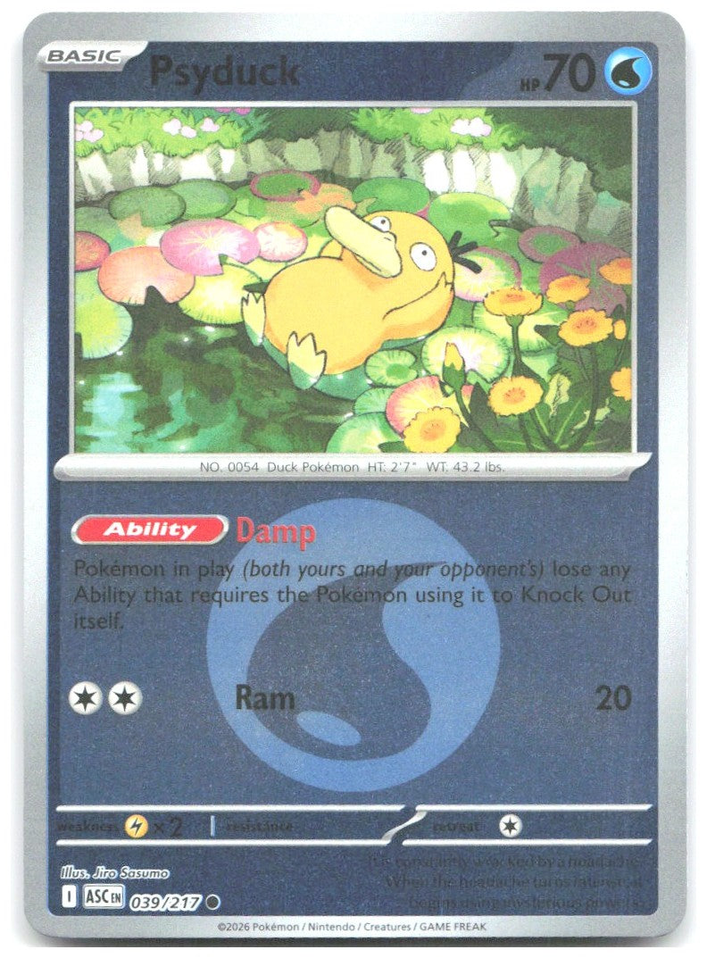 Psyduck Energy Symbol Pattern Reverse Holo ME Ascended Heroes 039/217 NM REND