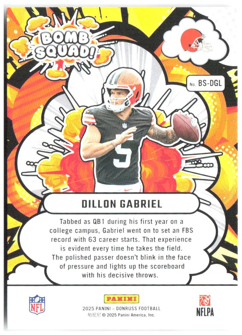 Dillon Gabriel Donruss - Bomb Squad BS-DGL 2025 Cleveland Browns