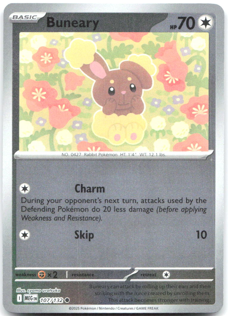 Buneary Reverse Holo Common ME01: Mega Evolution 107/132 NM ryoma uratsuka