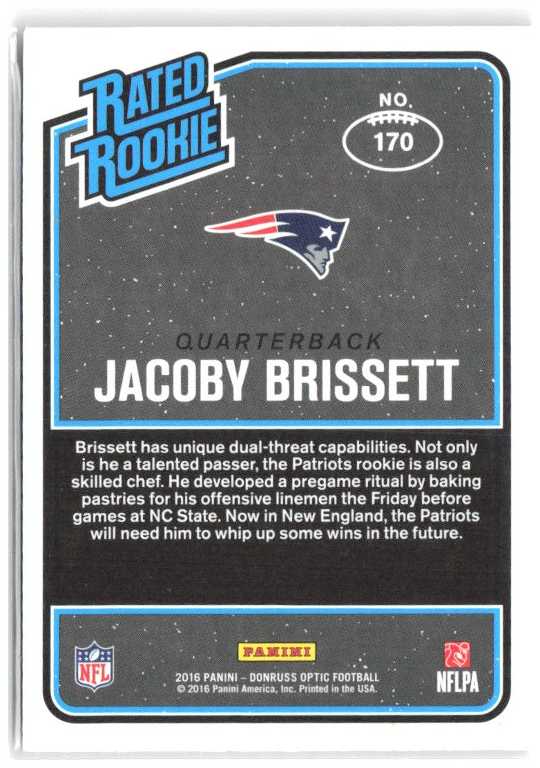 Jacoby Brissett Donruss Optic - Pink 170 2016 New England Patriots